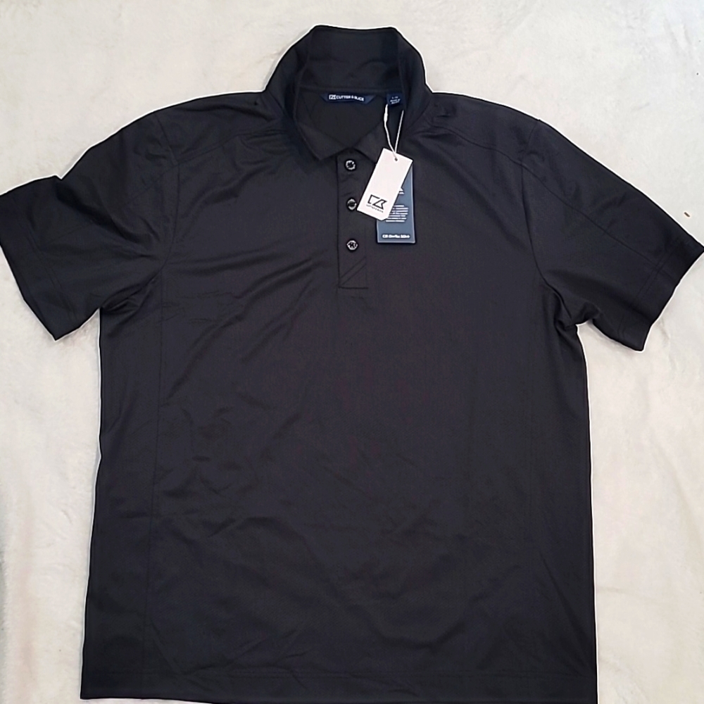 NWT black cutter & buck shirt size large
